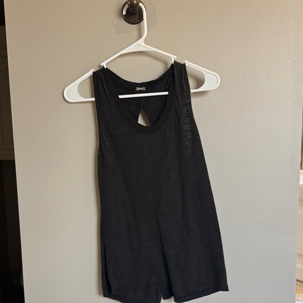 Monrow Charcoal Sleeveless Top